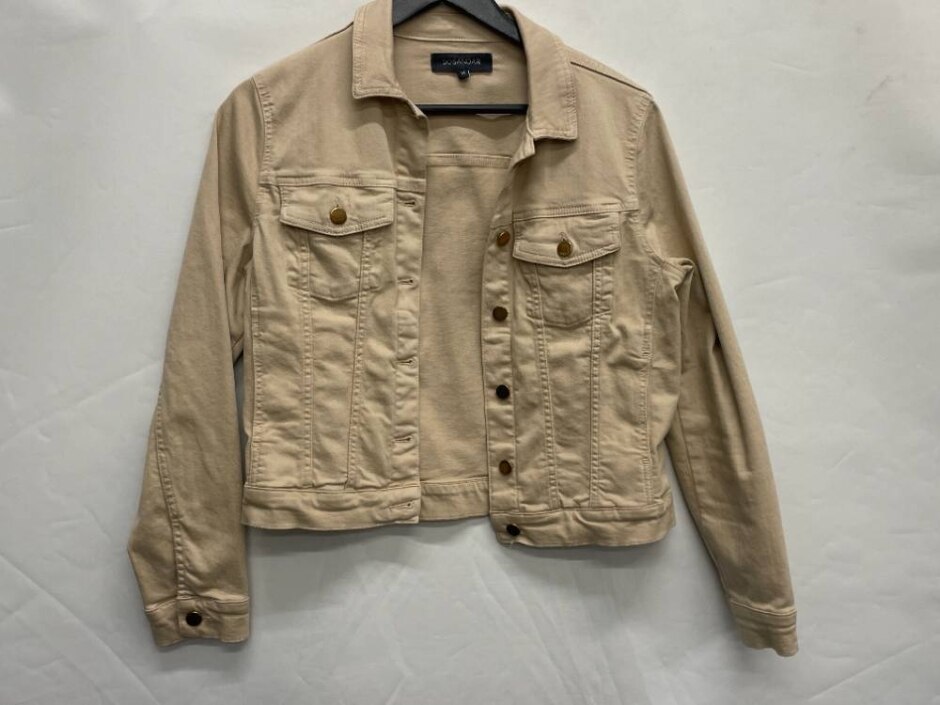 Sosandar Denim Jacket Beige Size: 12