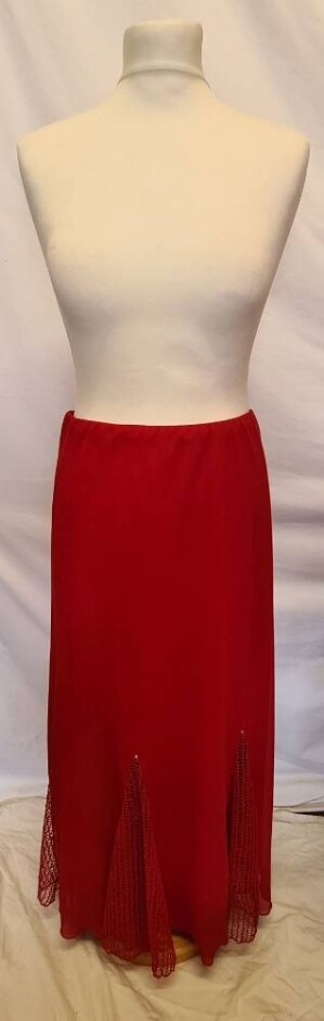 Jf Long Skirt Red Size: 16
