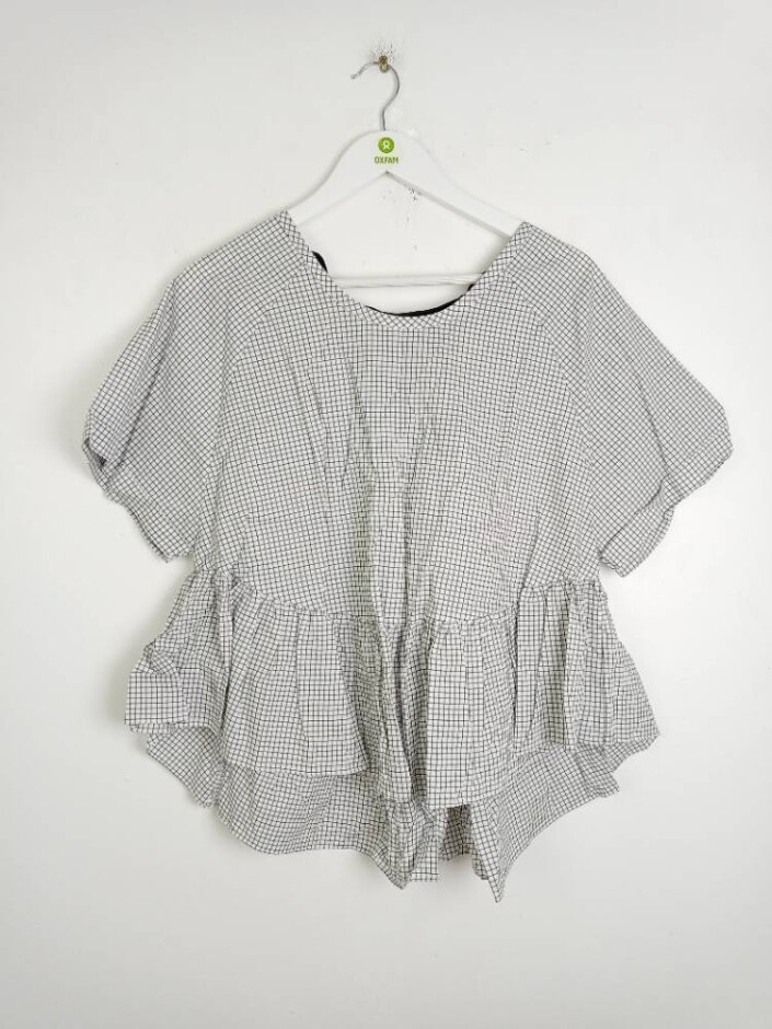 Darimeya Women's Short Sleeve Top White Black Size: S