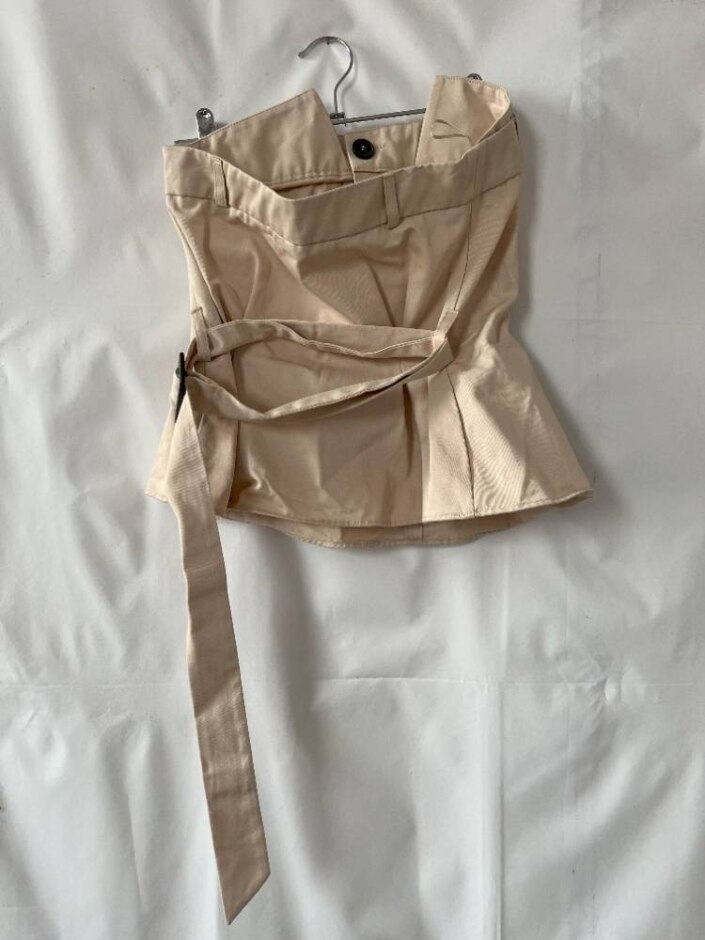 Zara Cotton Mini Skirt Cream Size: Xs