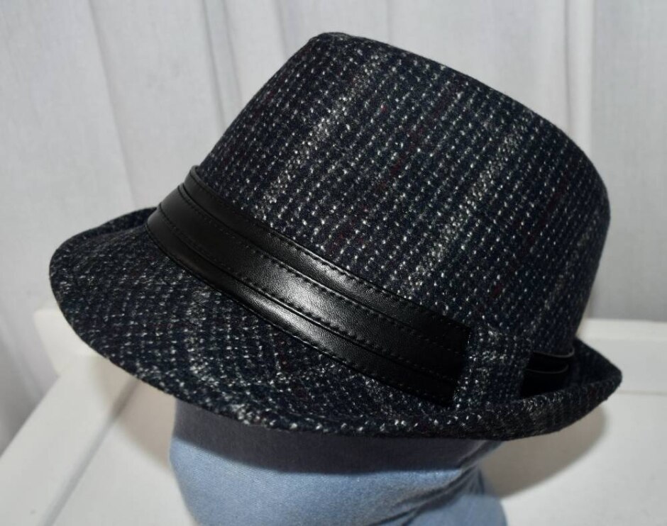 Patterned Trilby Pork Pie Hat
