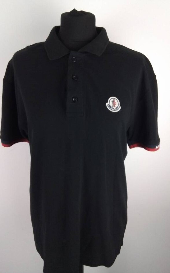 Moncler Polo Shirt Black  Size: M