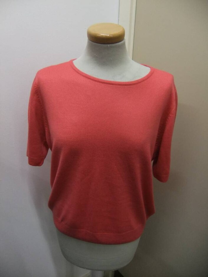 M&s Short Sleeve Jumper Cerise Pink Size: 18