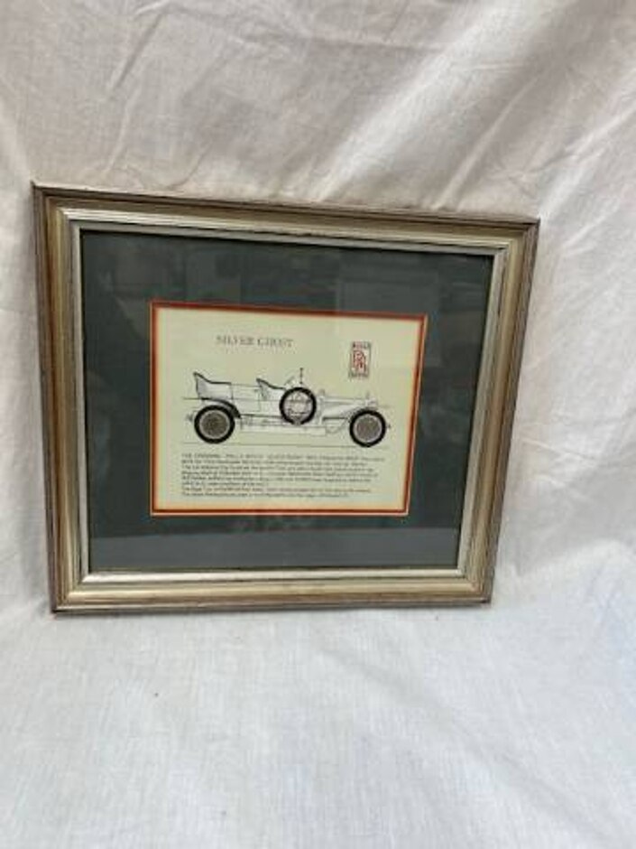 Framed Rolls Royce 'silver Ghost' 1907