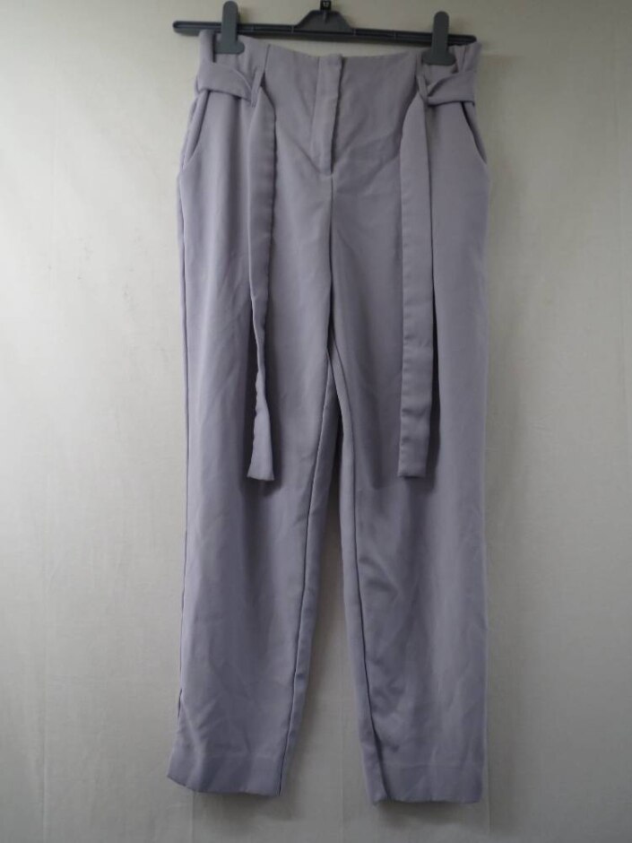 River Island Tie Trousers Light-purple Size: 12