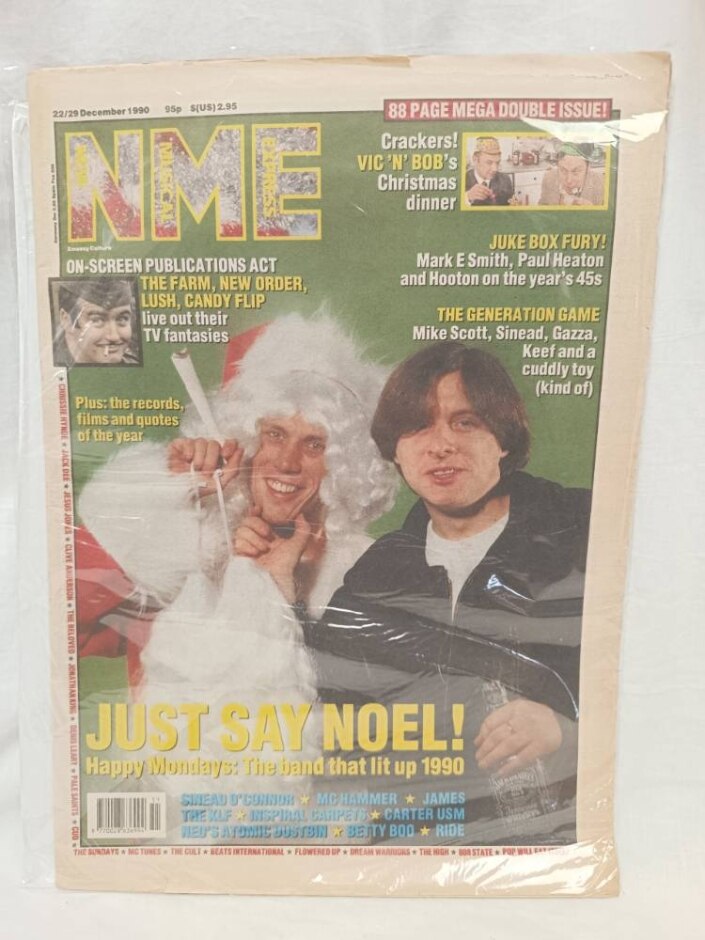 Nme  22/29 December 1990 Vintage Music Paper Happy Mondays