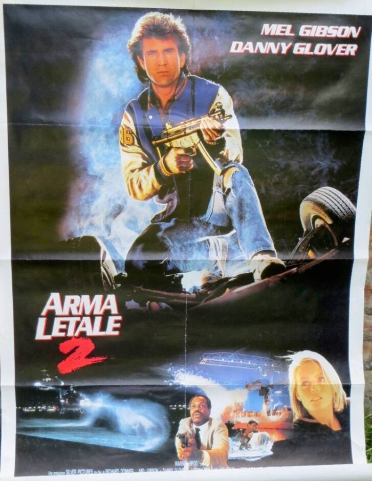 Lethal Weapon 2 (arma Letale) (1989) - Og Italian Two-sheets Size Film Poster *folded And Untrimmed*