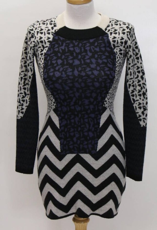 Armani Jeans Wool Mix Jumper Dress Multicoloured Size: Xs
