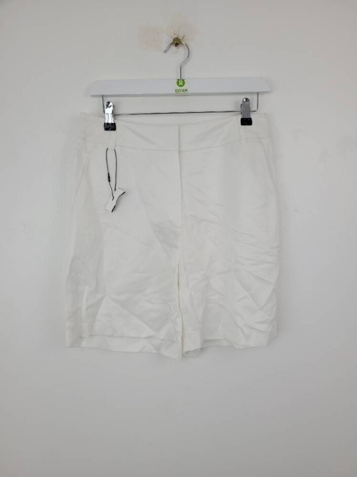 Autograph New Women's Linen Blend Shorts White Size: 10