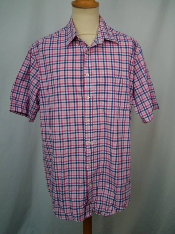 Charles Tyrwhitt Short Sleeve Shirt Check Size: Xl