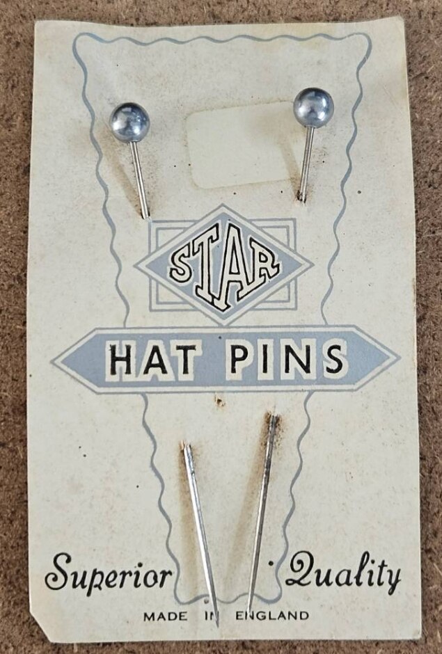 Vintage Star Hat Pins, Made In England