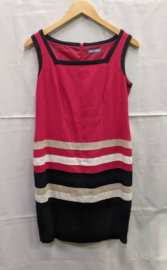 M&s Petite Shift Dress And Jacket Raspberry Red  Size: 10