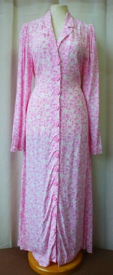 Finery Willow Leaf Print Shirt Dress Pink Size: 10
