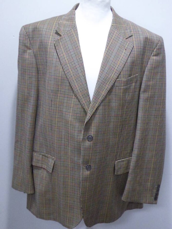 Vintage Dehavilland Checked Jacket Tan  Size: Xl