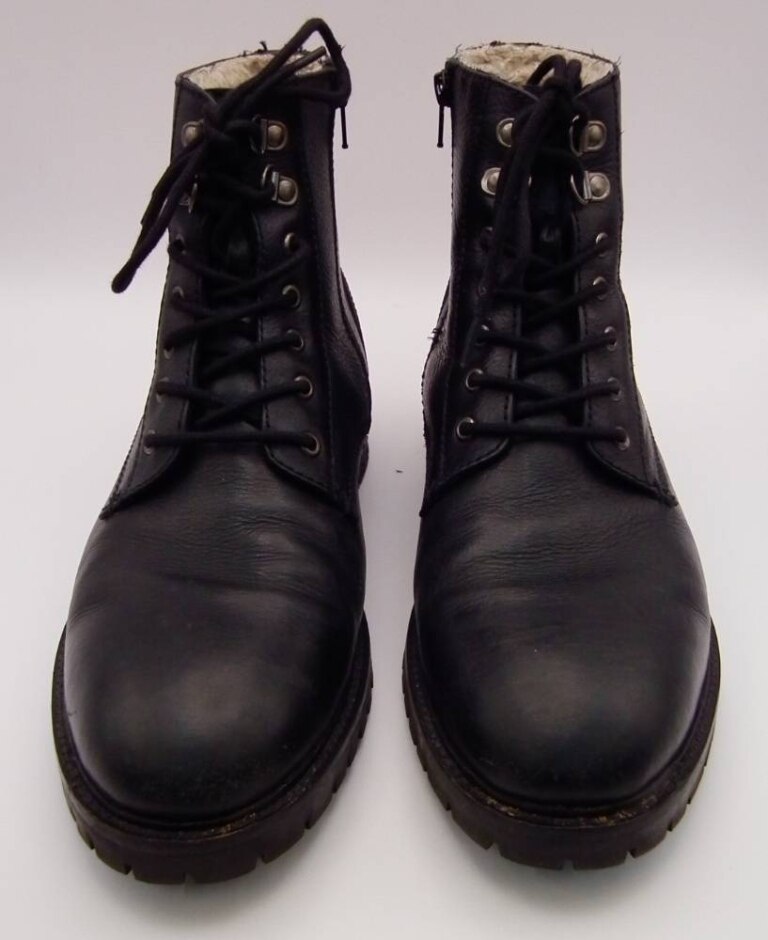 Jones Bootmaker Black Leather Boots Size 8