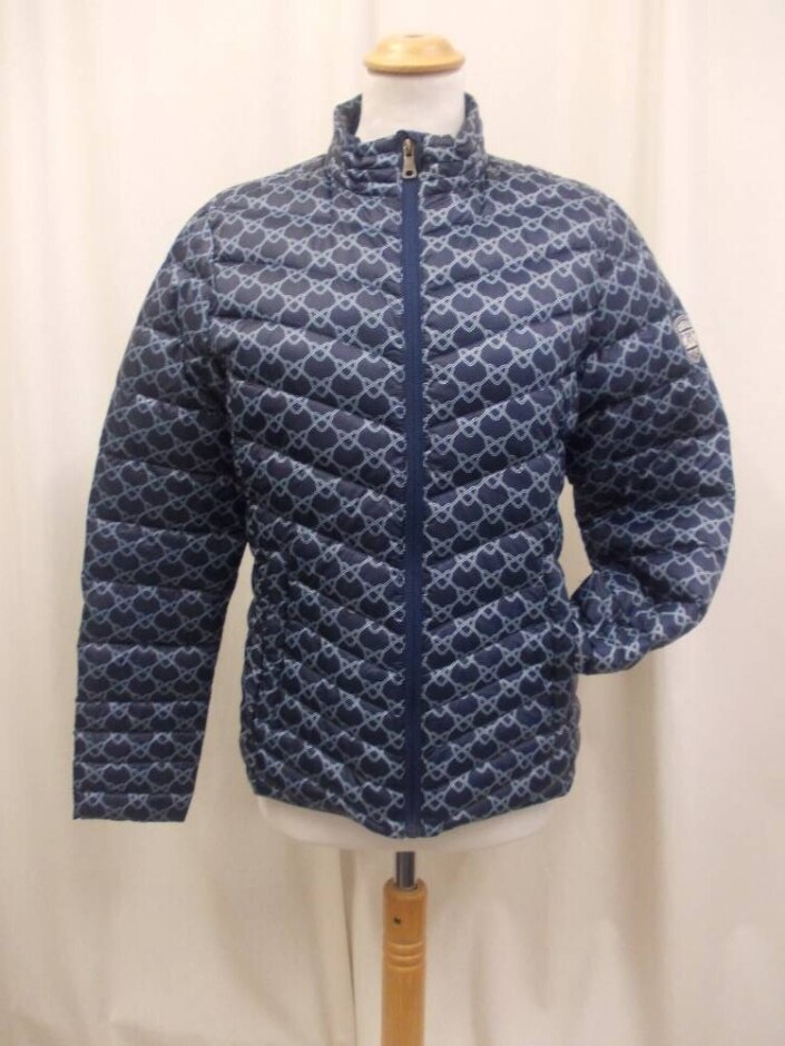 Quba Sails Lightweight Puffa Coat Navy & Blue Size: 10