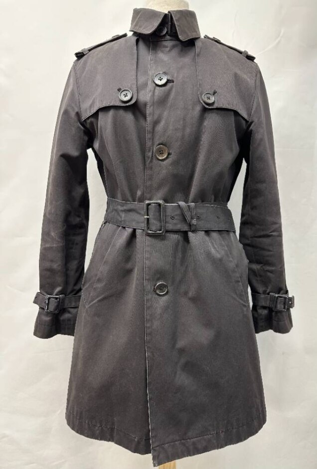 Ps Paul Smith Trench Coat With Lining  Faded Black  Size: L