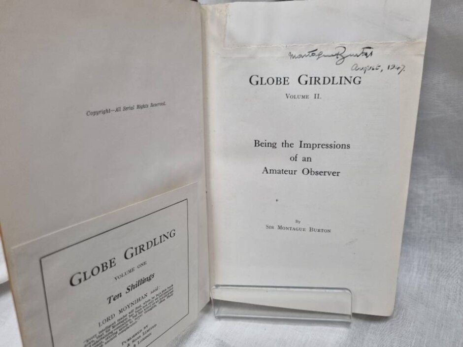 Globe Girdling Vol. Ii By Sir Montague Burton Signed
