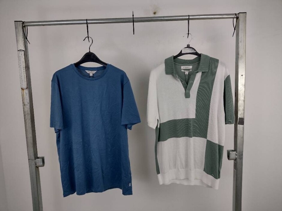 Autograph T-shirt Polo Shirt Short Sleeve 2xbundle  Blue Green Size: L