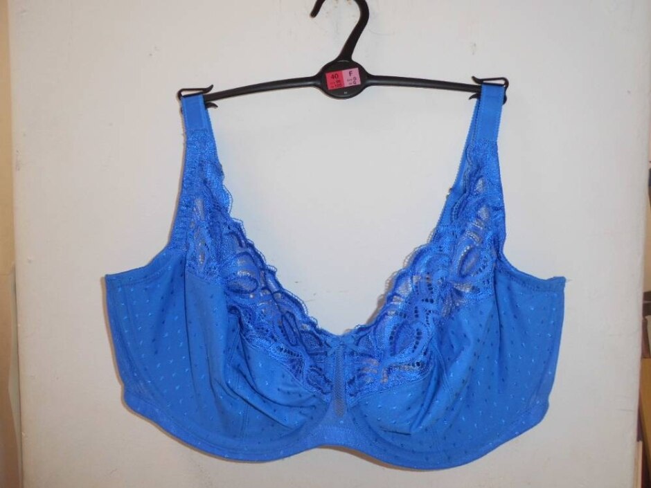 M&s Bra Cornflower Blue Bra Blue Size: L