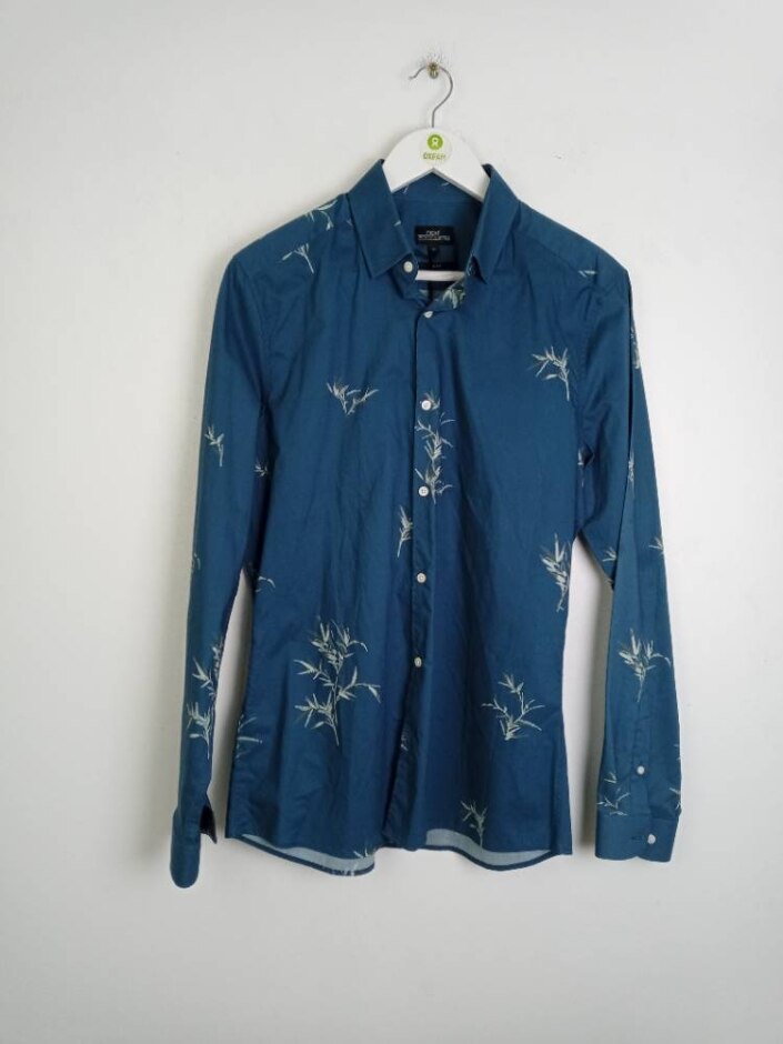 Next Long Sleeve Shirt Blue Mix Size: M