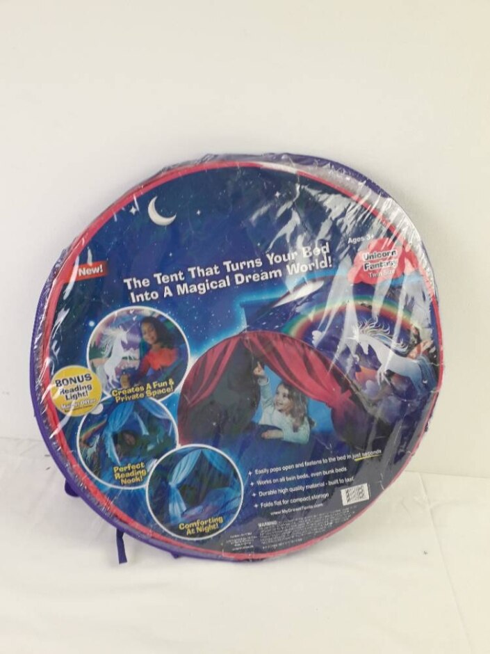 Dreamtents Kids Unicorn Fantasy Pop Up Tent Size: Twin Colour: Pink Mix Age: 3+