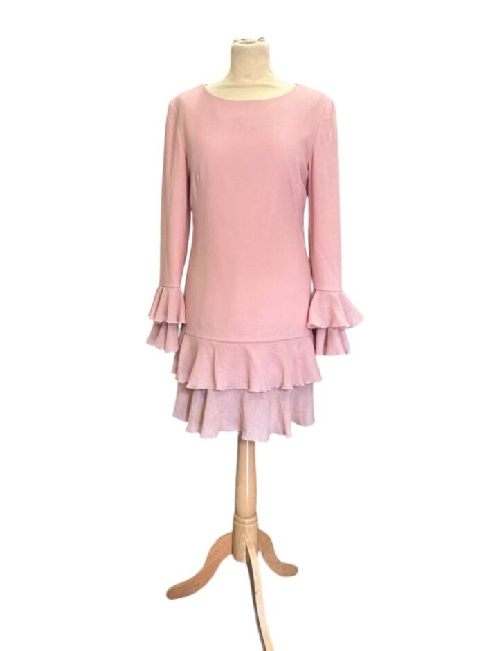 Tomasz Starzewski Knee Length Occasion Dress Pink Size: M