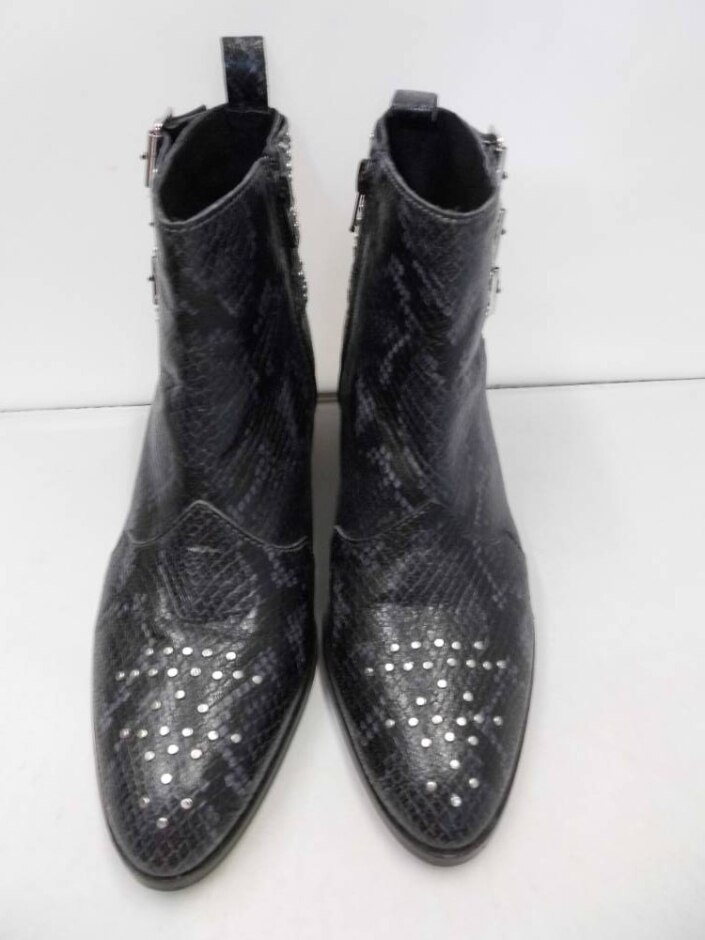 Hush Snakeskin Effect Studded Ankle Boots, Size 4/37, Unworn.