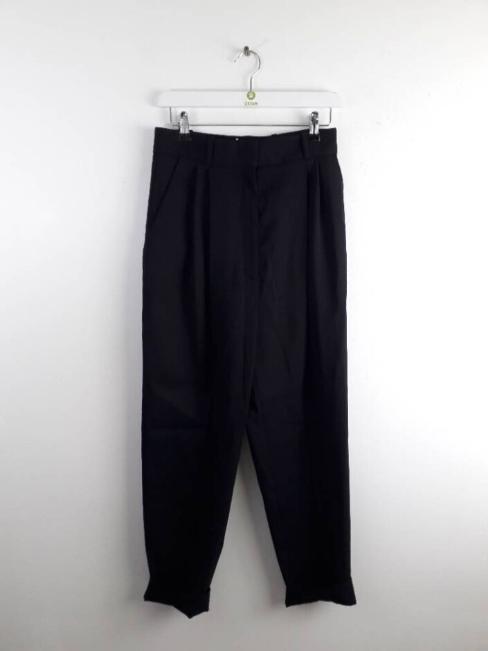 Cos Women's Pleat Front Trousers Rrp: £89 Black New Size: 10