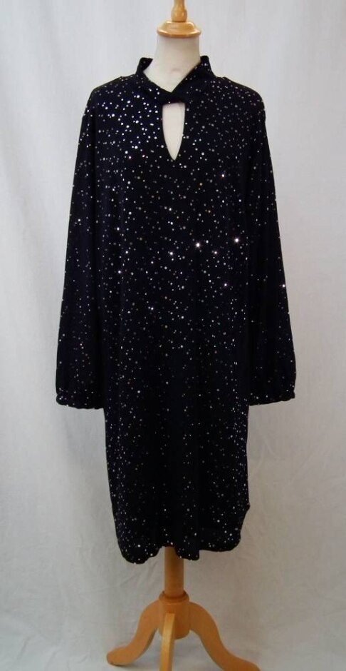New Wallis Sequin Party Dress Black Size: 18