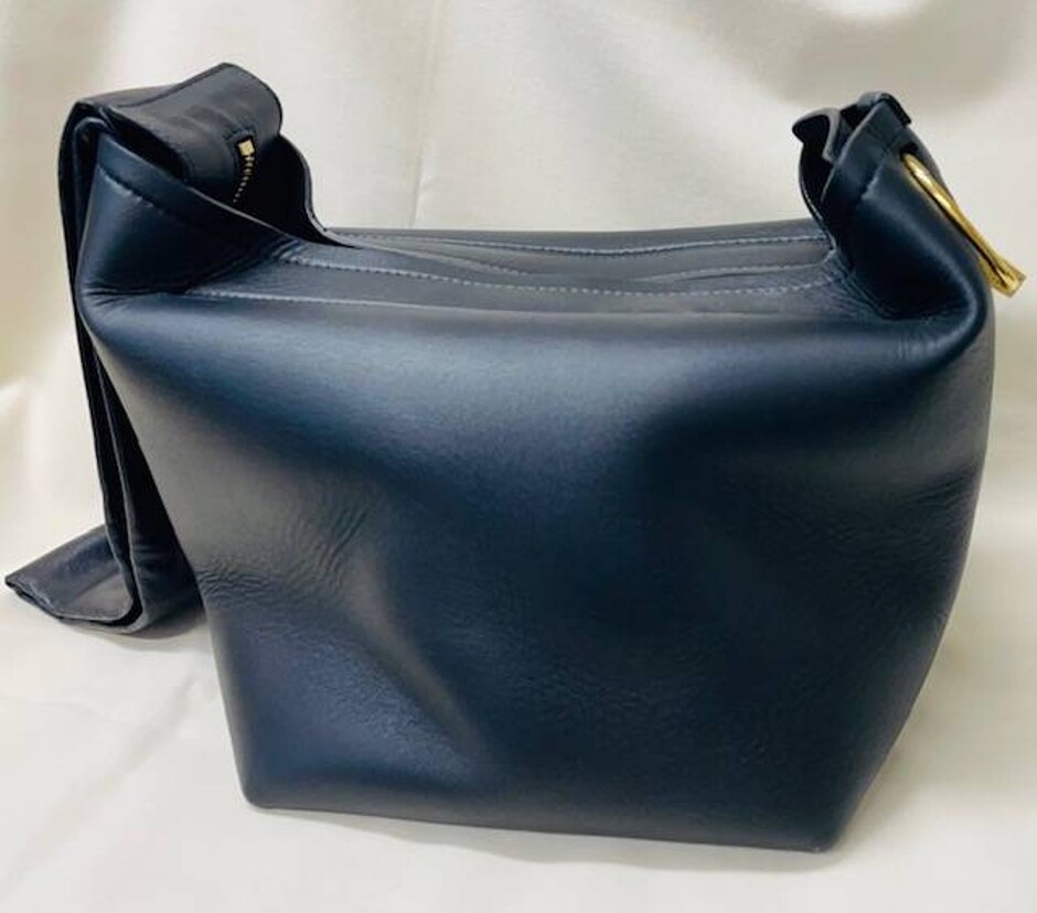 Victoria Beckham Black Leather Tissue Clutch Bag
