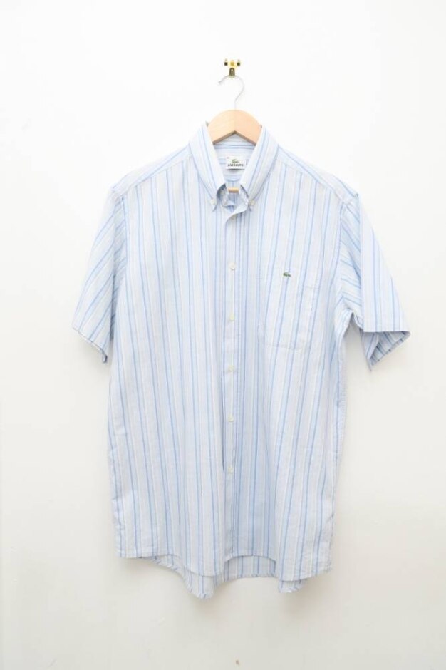 Lacoste Short Sleeved Shirt Blue Size: 16" Collar