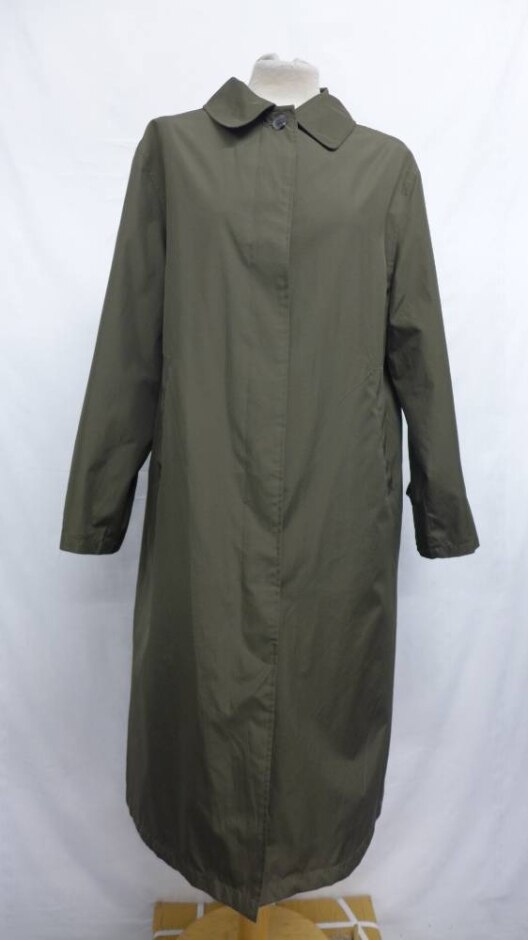 Dannimac Tall Button Up Raincoat Dark Grey Size: S