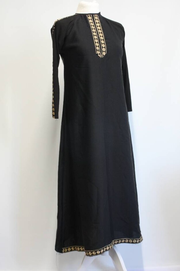 Unknown Moroccan Style Sheen Dress Black/gold Size: 12 - 13 Years