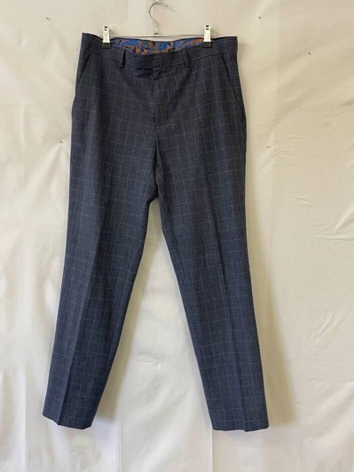 M&s Collection Smart Trousers Grey Size: 32