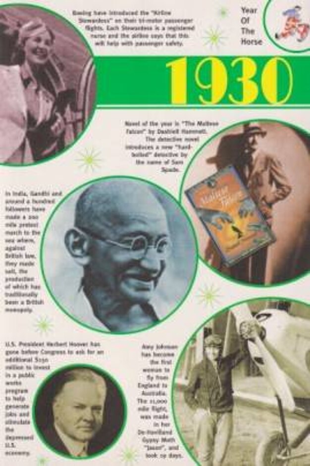 1930 Birthday Gifts - 1930 Dvd News Film And 1930 Greeting Card