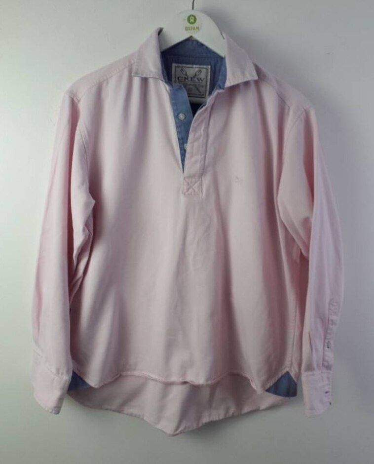 Crew 100% Cotton Rugby Shirt Pink Size: S