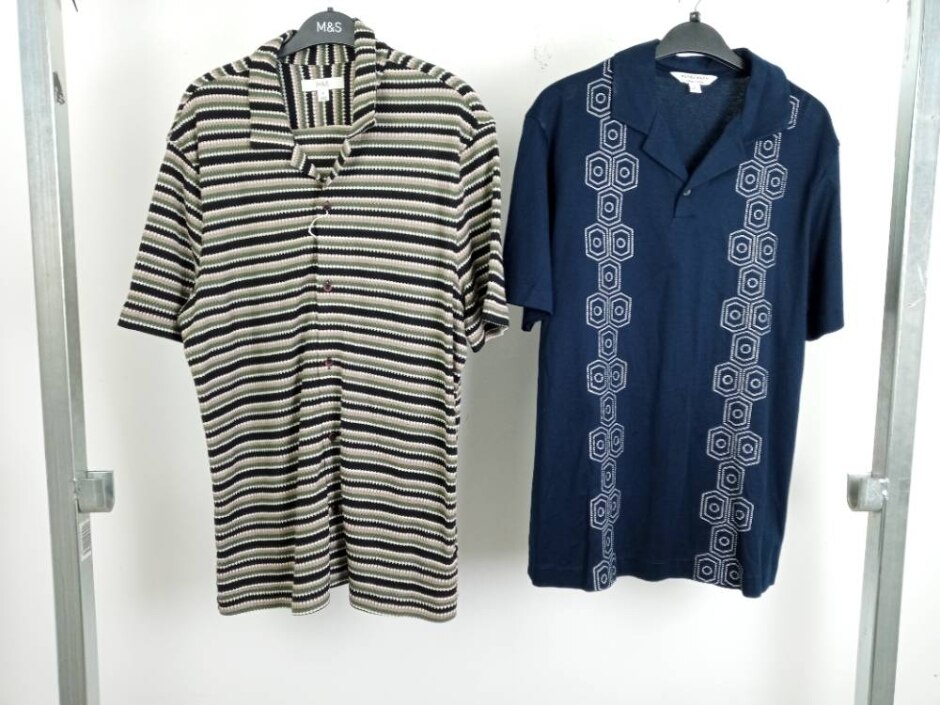 M&s  2pcs Short Sleeve Polo & Shirt Multi Size: M