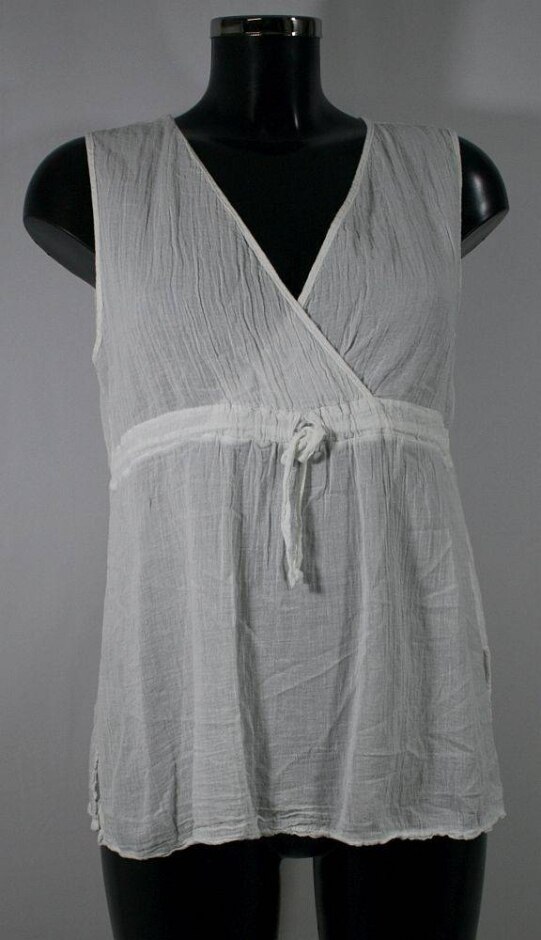 Otantik Butik Sleeveless Top White Size: L