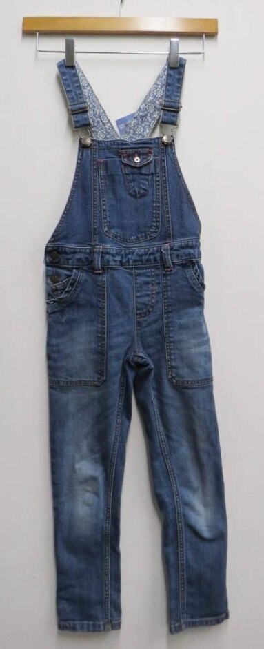 Fat Face Blue Denim Jumpsuit/dungarees Blue Size: 7 - 8 Years