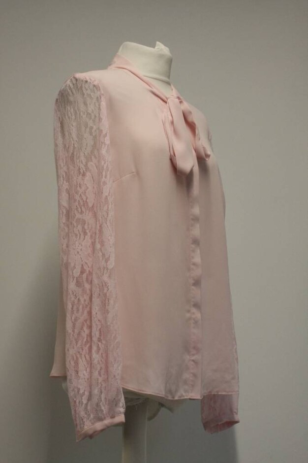 Kaleidoscope Lace Long Sleeved Blouse Light Pink Size: 14