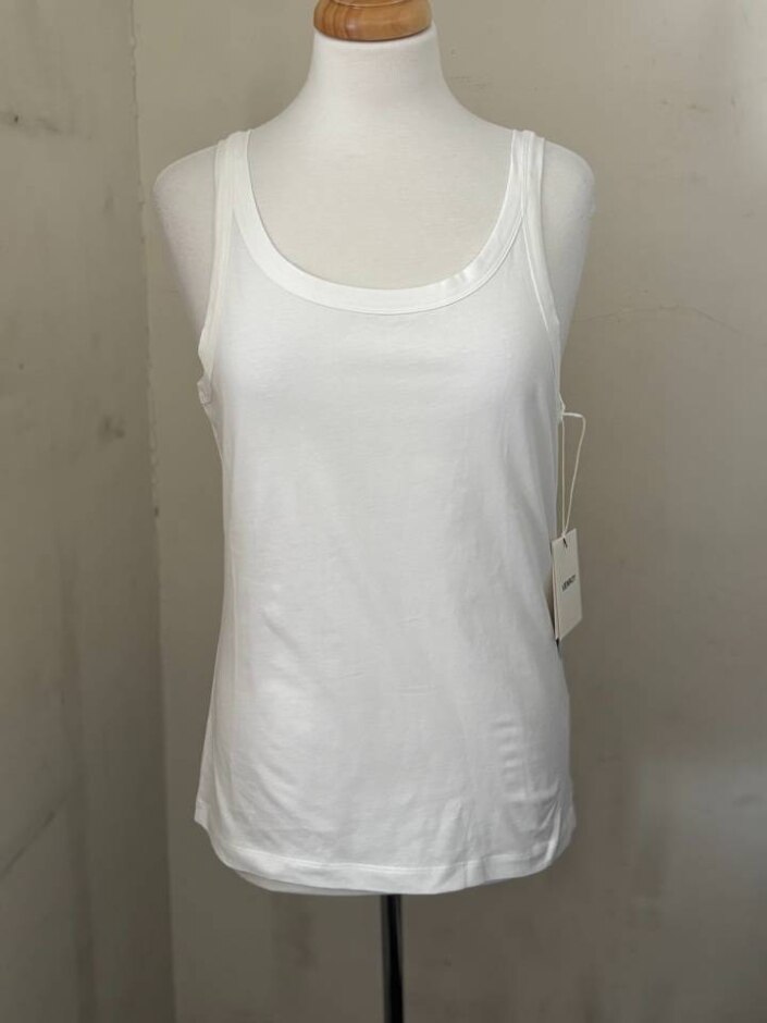 Venroy Women Tank Top 100% Cotton White Size: M