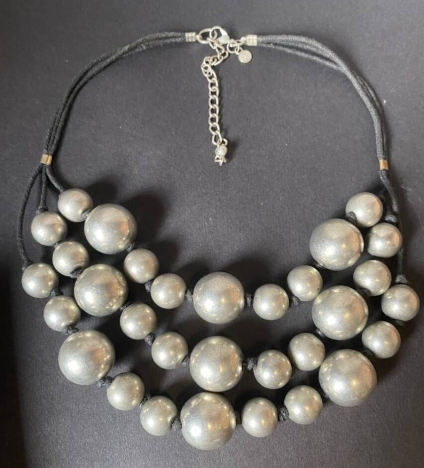 Chunky Metal Bead Necklace