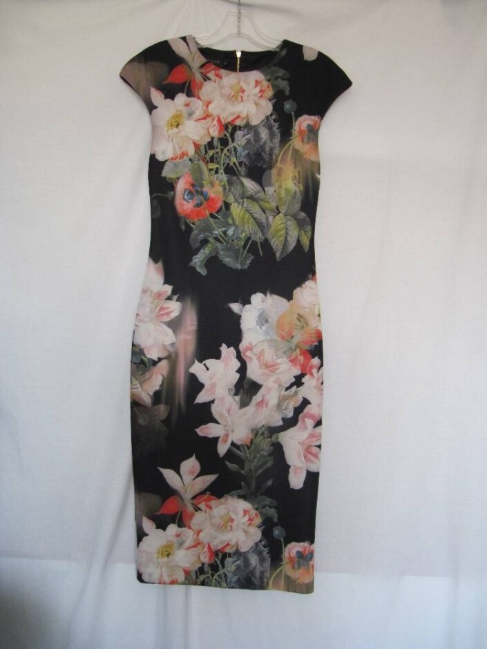 Ted Baker Floral Dress Black Size: 10