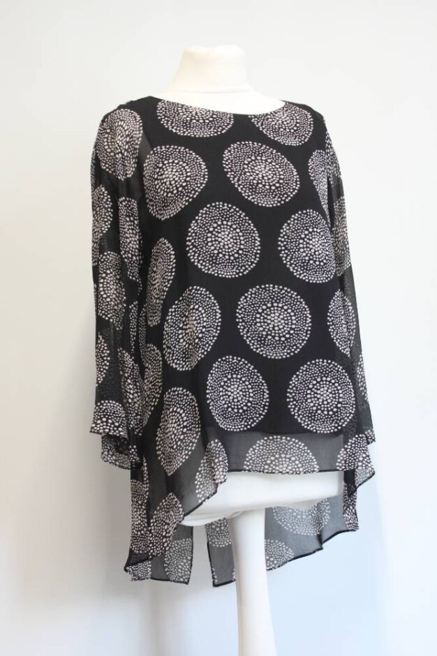 Laura Ashley Oversized Tunic Top With Tails Multicoloured Size: 8