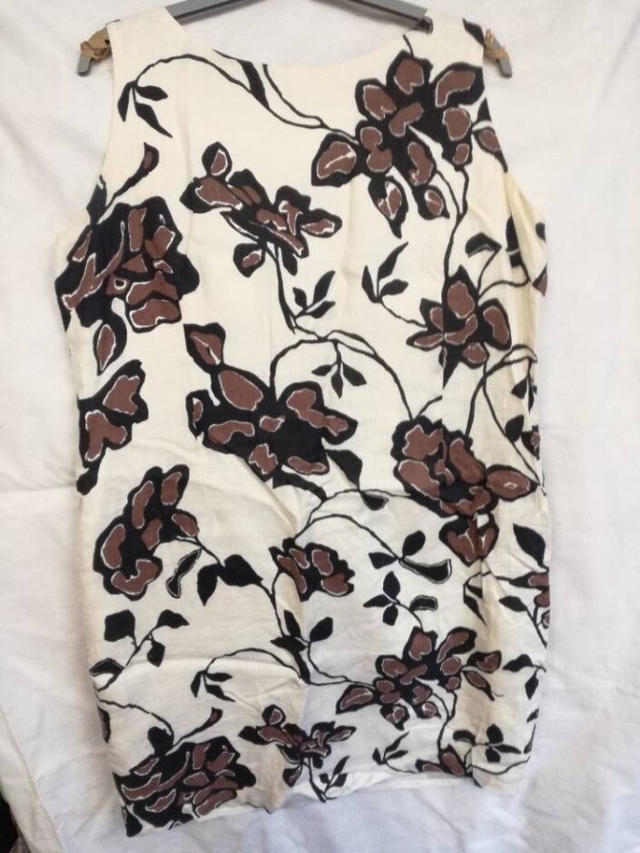Minuet Petite Summer Body Con Dress, Cream & Browns Size: 16