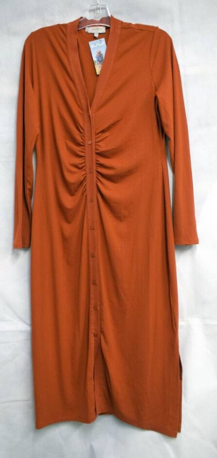 Hobbs Jersey Dress Rust Size: 14