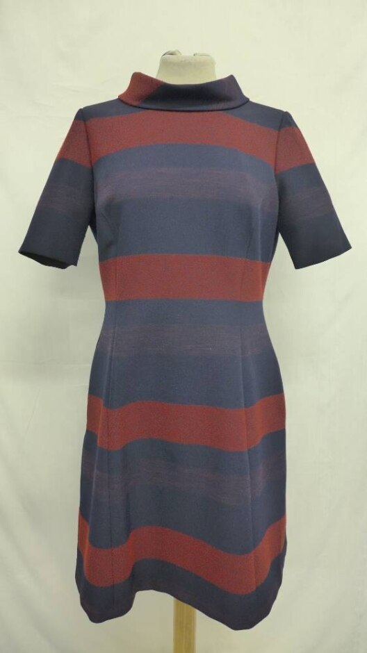 Tahari Striped Shift Dress Navy & Red Size: 8