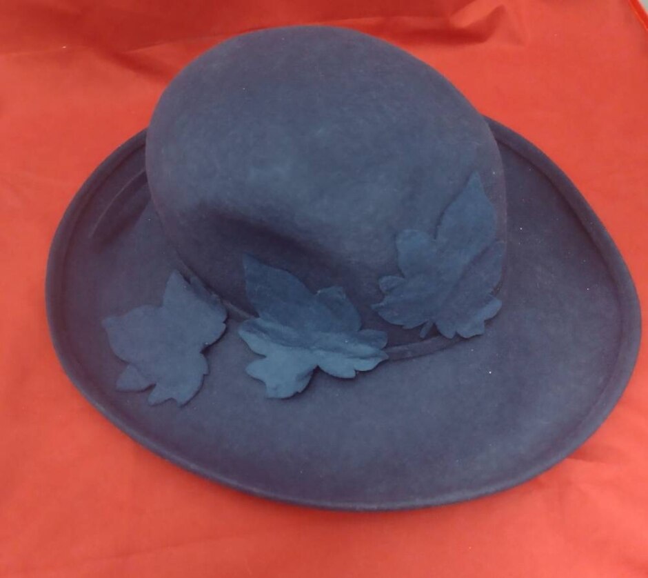Whiteley Navy Blue Fedora Style Hat