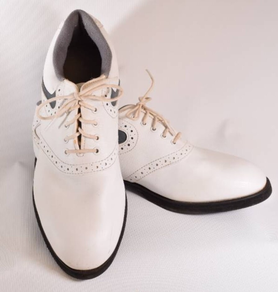 Pair Of White Dexter Men's Golf Shoes